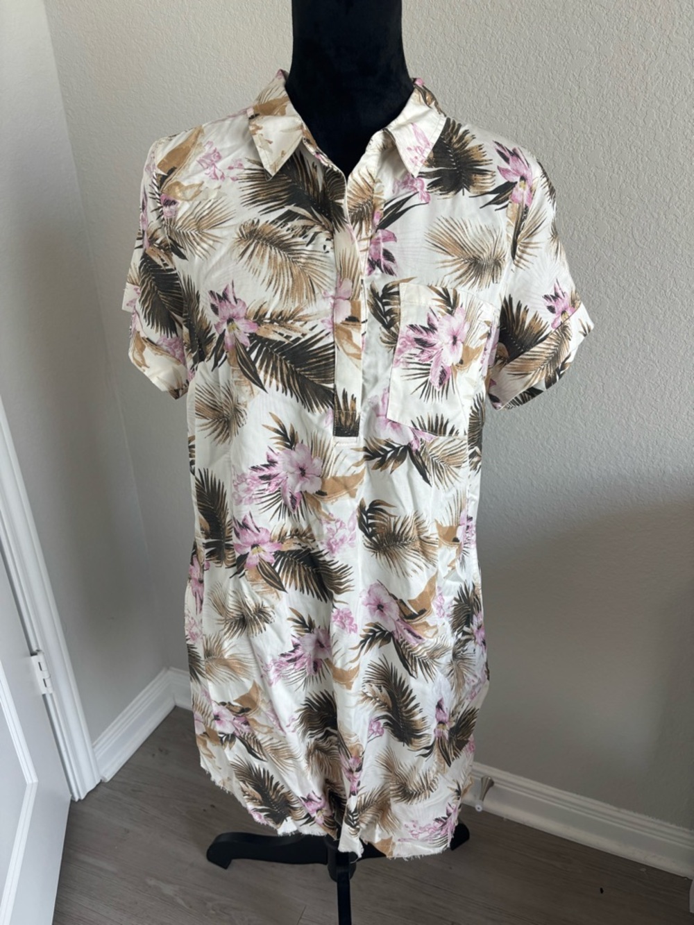 Kut‎ From The Kloth Raelynn Shift Dress Floral Print Size Large